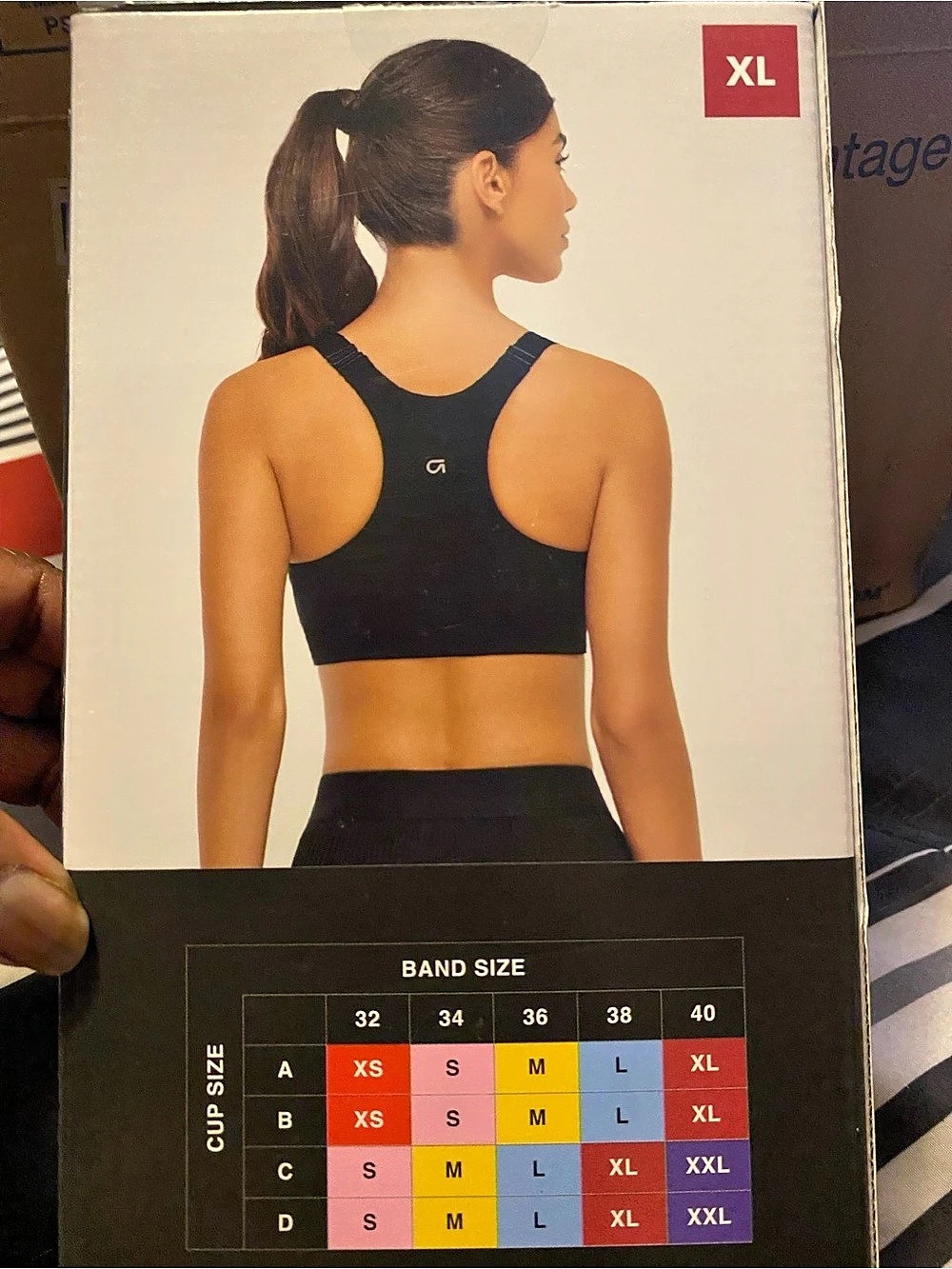 GapFit Racerback Sports Bra Black Size XL NWT (C1) - Picture 2 of 3